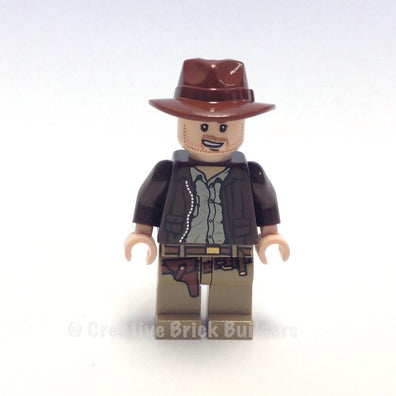 LEGO Minifigure-Indiana Jones - Open-Mouth Grin-Indiana Jones / Kingdom of the Crystal Skull-IAJ044-Creative Brick Builders